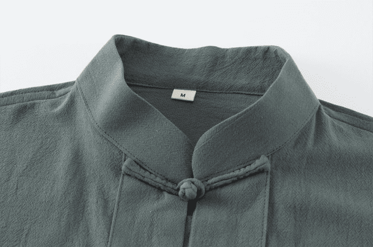 Collar of Tang Shirt with 7 Buttons