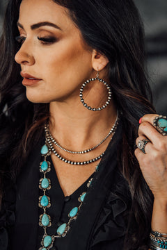 The Jose Navajo Pearl Hoops