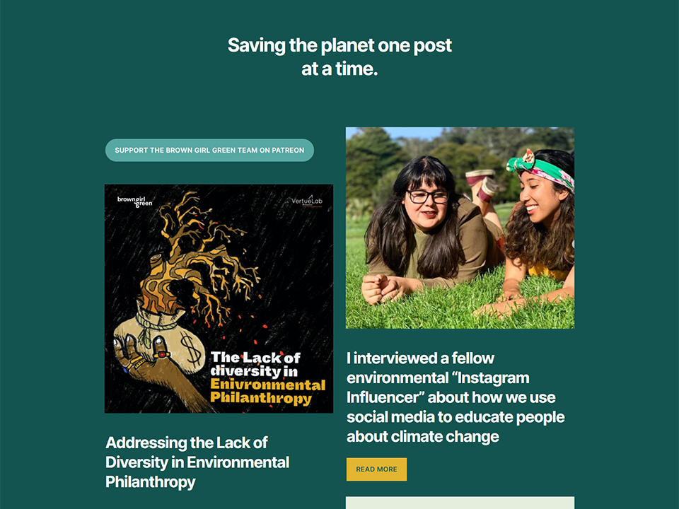 Brown Girl Green's Blog Home Page - Saving the planet one post at a time.