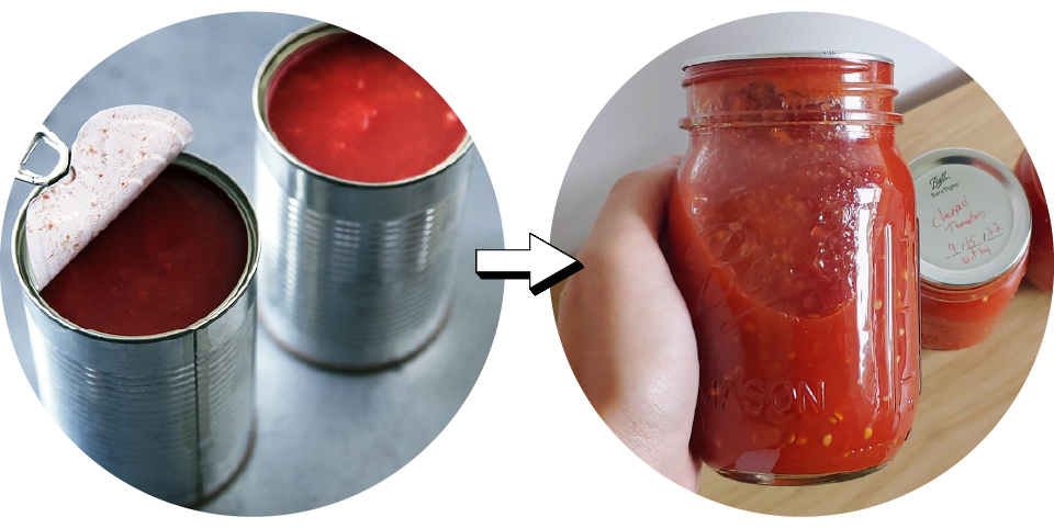 Swap aluminum cans for glass jars
