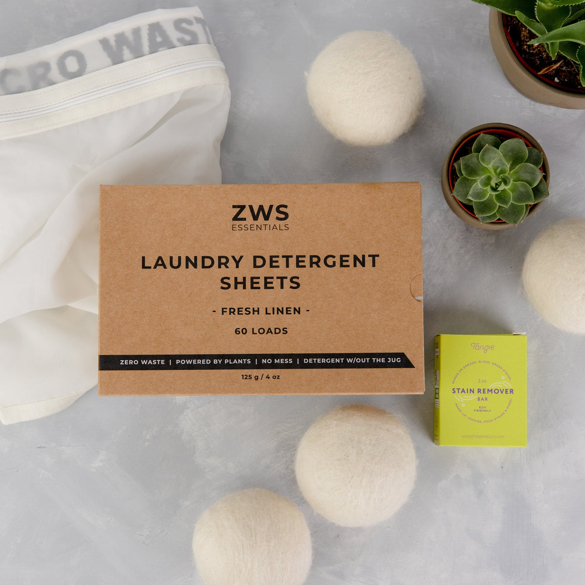 ZWS Essentials Laundry Detergent Sheets - Zero Waste Laundry