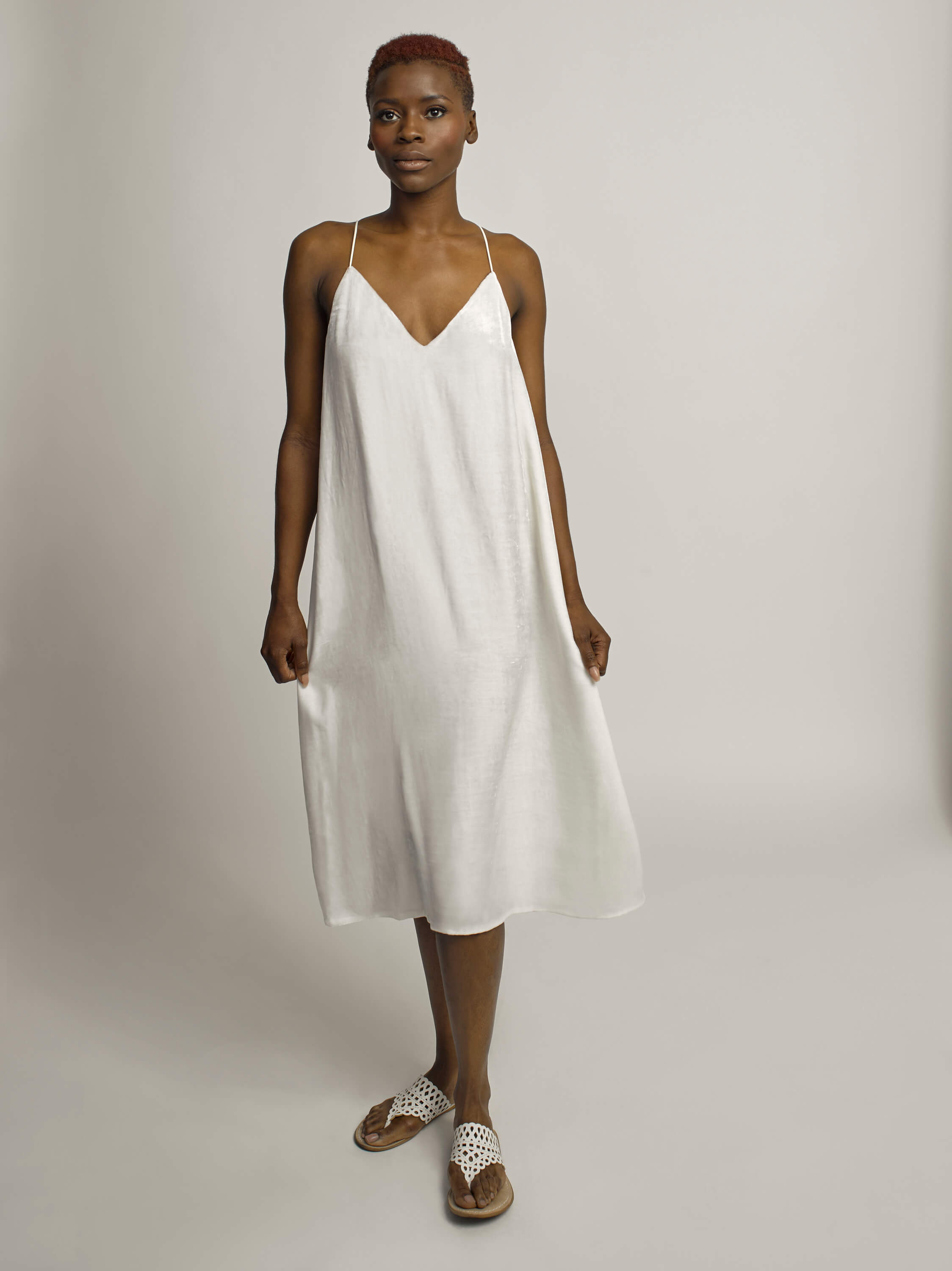 ivory silk dress