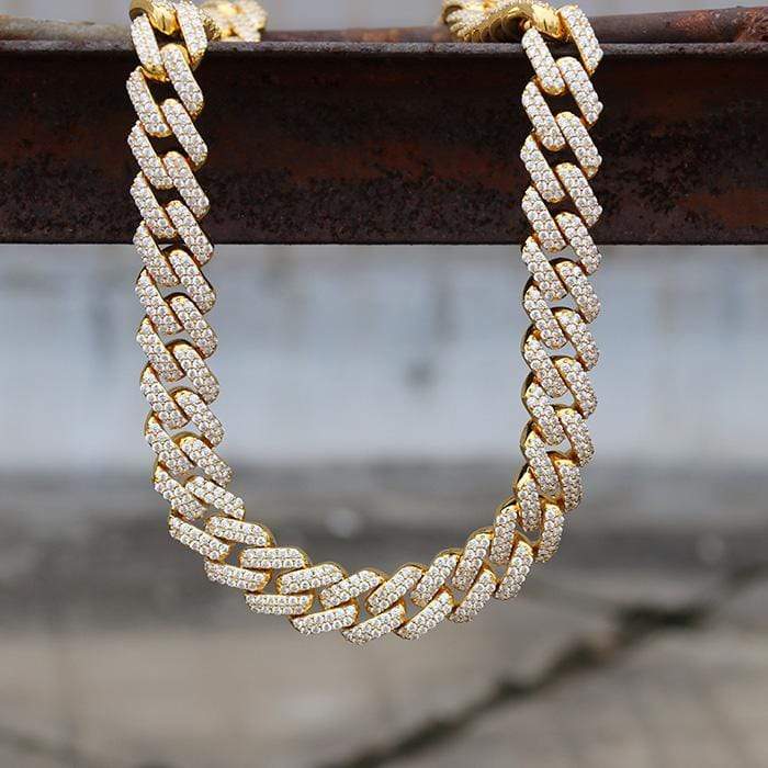 Diamond Prong Cuban Link Choker (18mm 