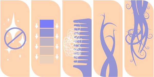 Heat damaged hair types