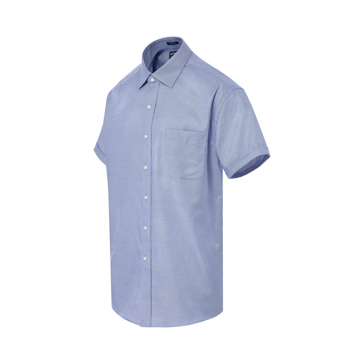 Silverts SV40000 Magnetic Buttons Dress Shirt For Men-Arthritis-Multi Blue  Check-Extra Large