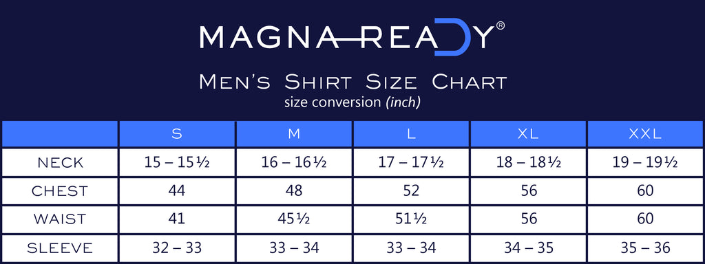 Mens Shirt Size Chart 34 35