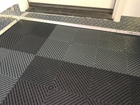 Drain Thru Garage Floor Tiles Durable Affordable Custom Mod