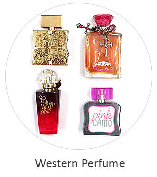 Images shows various bottles of womens perfume. Link directs to Women's Western Perfume. If you need any further assistance or occomidation please contact us Monday thru Friday from 10 a.m. eastern time to 8 p.m. eastern time at TEL: five six one seven four eight eight eight zero one.