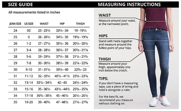 Riding Jean Sizing Guide