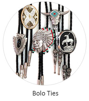 Image shows four bolo ties. Link directs to Western Bolo Ties. If you need any further assistance or occomidation please contact us Monday thru Friday from 10 a.m. eastern time to 8 p.m. eastern time at TEL: five six one seven four eight eight eight zero one.