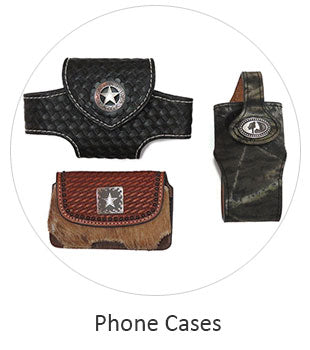 Image shows Western Leather Smart Phone cases. If you need any further assistance or occomidation please contact us Monday thru Friday from 10 a.m. eastern time to 8 p.m. eastern time at TEL: five six one seven four eight eight eight zero one.