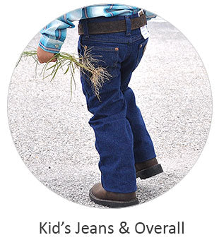 Kid's Jean Pants and Overall. Image of child in western jeans. Link leads to childrens jeans. If you need any further assistance or occomidation please contact us Monday thru Friday from 10 a.m. eastern time to 8 p.m. eastern time at TEL: five six one seven four eight eight eight zero one.
