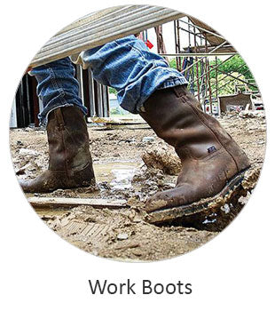 Image displays a man legs from the knee down wearing jeans and workboots. Men's Work Boots. Link opens in the same window. If you need any further assistance or occomidation please contact us Monday thru Friday from 10 a.m. eastern time to 8 p.m. eastern time at TEL: five six one seven four eight eight eight zero one. Tel: (561)748-8801