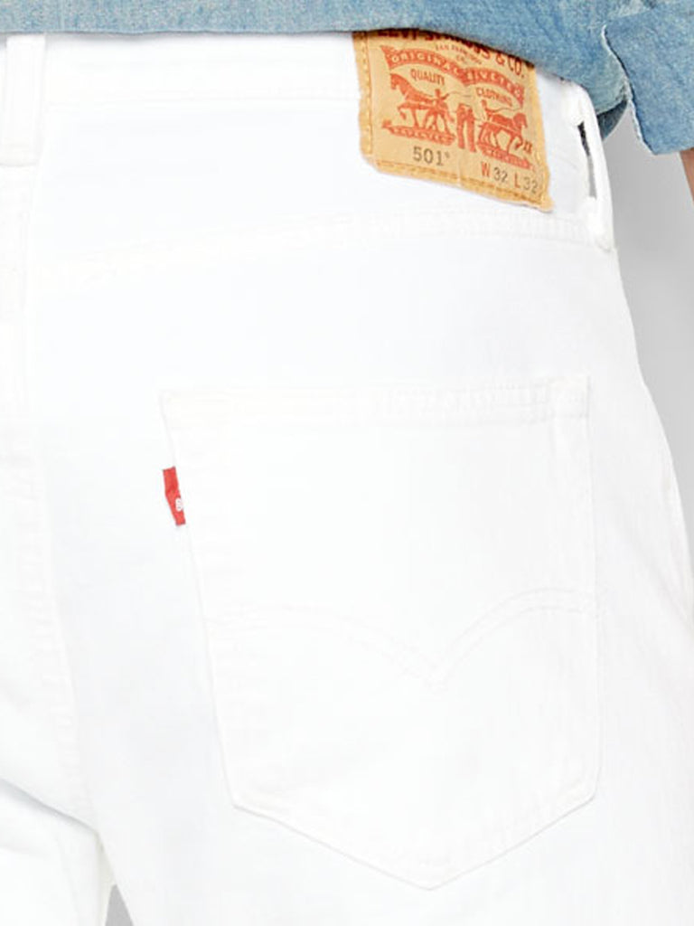 Levi's 005010651 Mens 501 Original Fit Jeans White – . Western® Wear