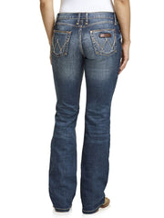 Wrangler 09MWZMS Womens Retro Mae Mid-Rise Bootcut Jeans Dark Wash – .  Western® Wear