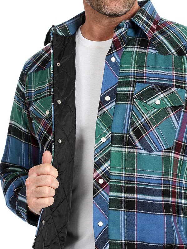 Assorted Wrangler Authentics Mens Long Sleeve Quilted Lining Flannel S –  . Western® Wear