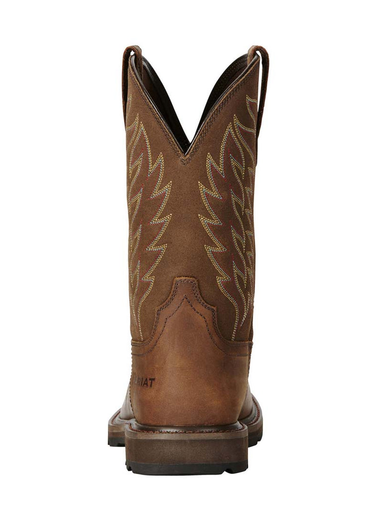 ariat men's groundbreaker square toe western work boots