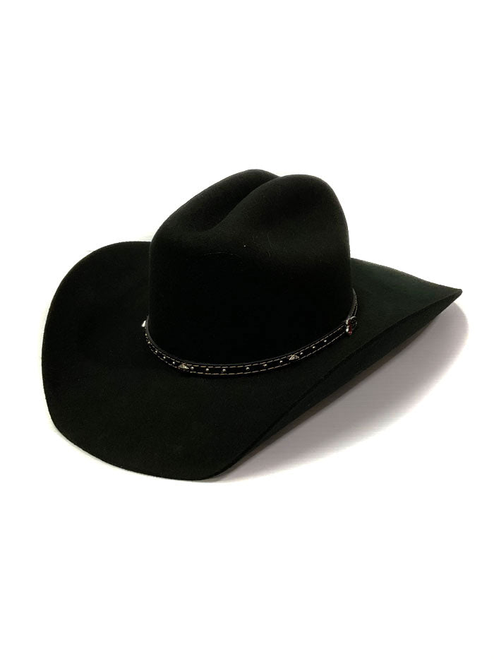 justin black hills western felt hat