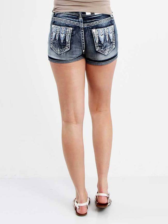 embellished jean shorts