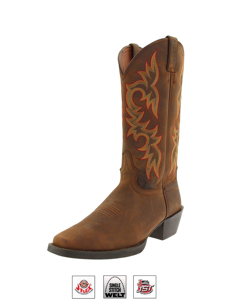 justin men's stampede western boots