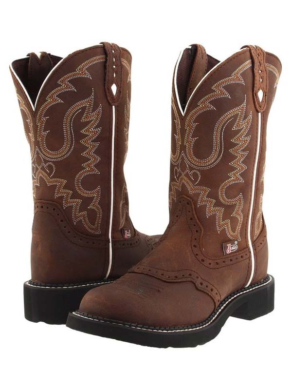 justin round toe womens boots