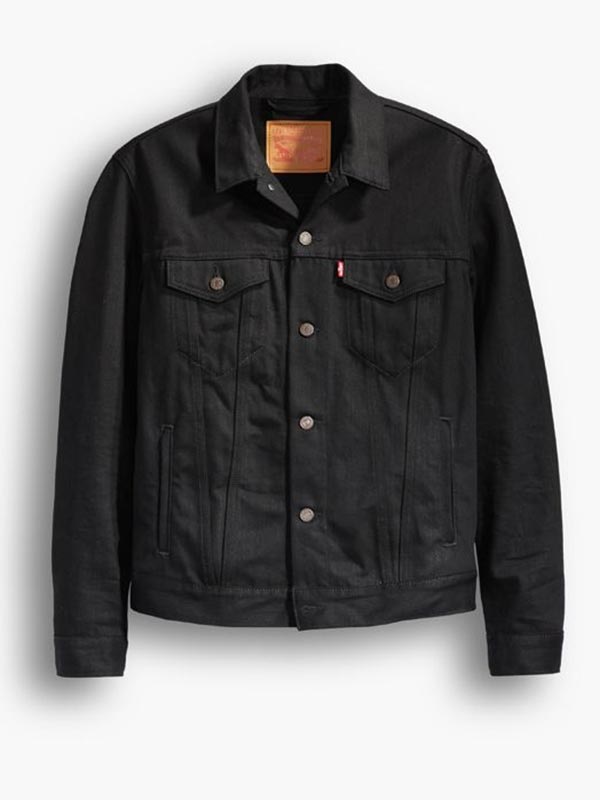 levis denim jacket mens black