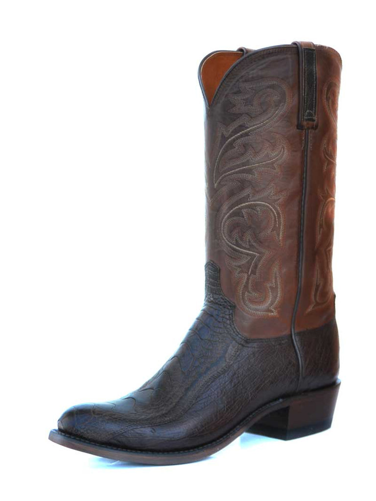 Lucchese Mens 1883 Ostrich Leg Tan Chocolate Western Boots N1146 – J.C ...