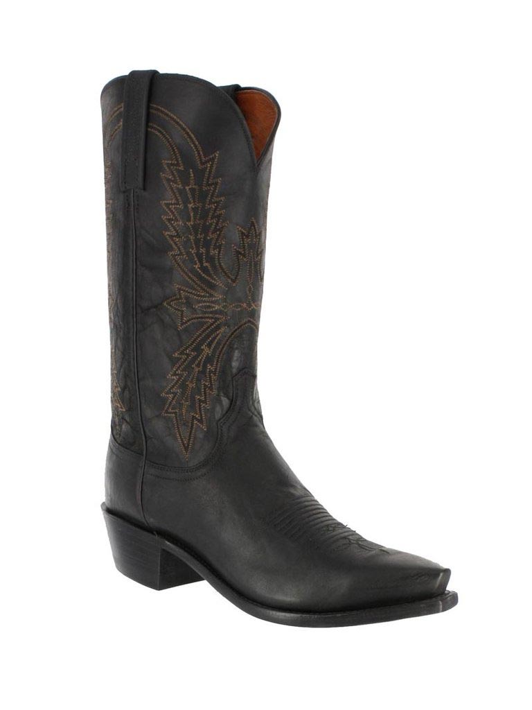 Lucchese N1560.54 Mens Crayton Mad Dog Goat Boots Black Burnished – J.C