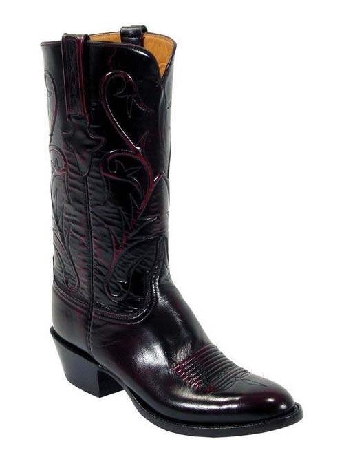 lucchese black cherry boots