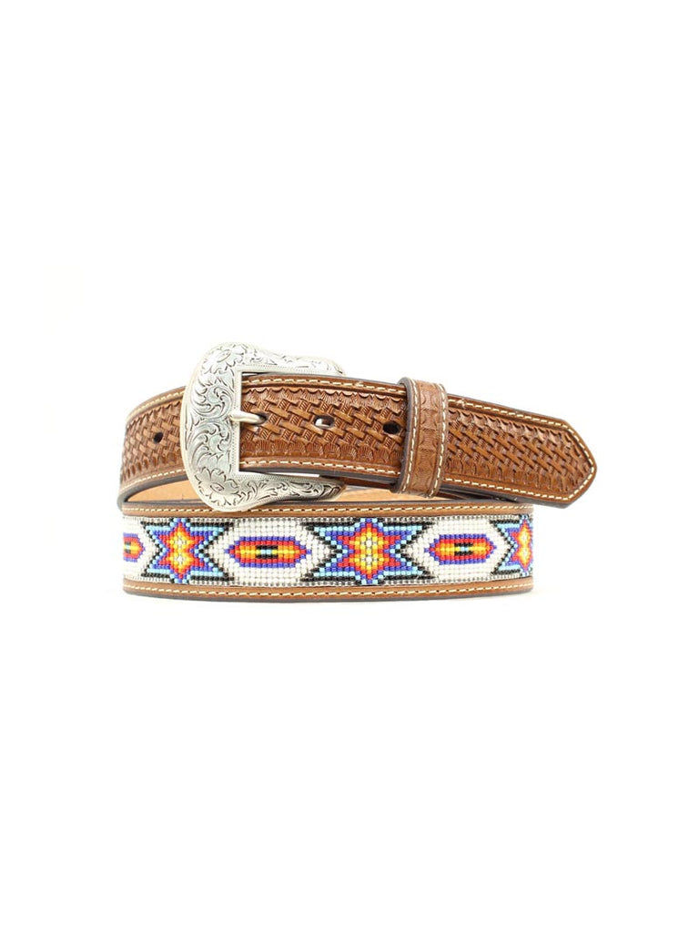 Nocona Mens Basketweave Leather Beaded Belt N24126 – J.C. Western® Wear