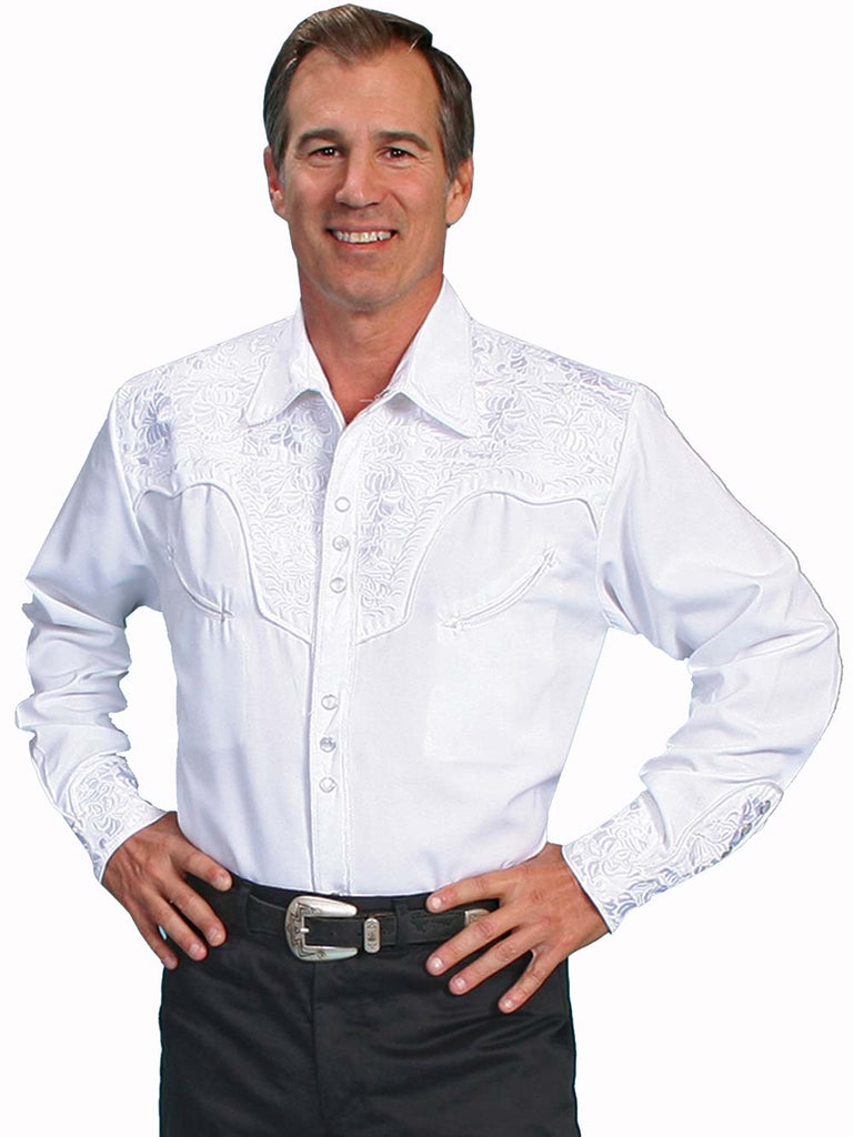 white cowboy shirt mens