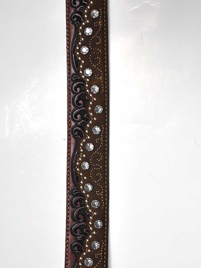 tony lama kaitlyn crystal leather western belt