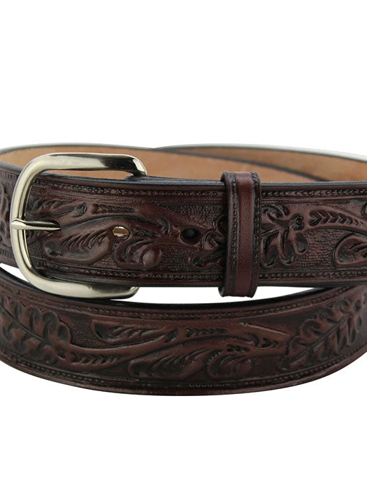 Gingerich 8614-28 Mens Hand Tooled USA Leather Belt Dark Brown – J.C ...