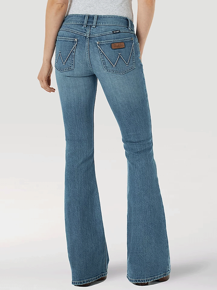 Wrangler 1009MWFNT Womens Retro Mae Mid-Rise Flare Jeans Tori – .  Western® Wear