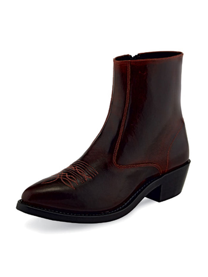 old west zipper western ankle boots