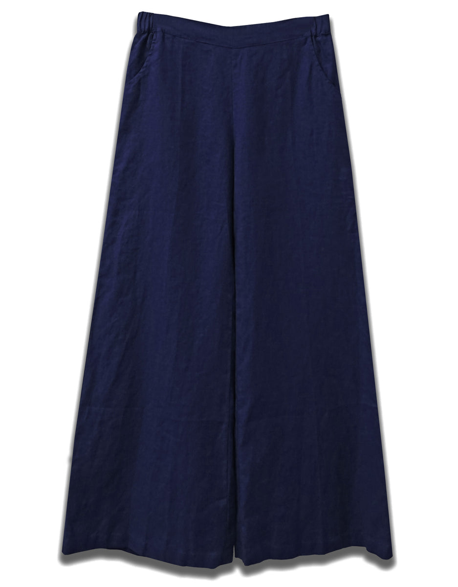 Linen Wide Leg Pant | Navy – 4our Dreamers