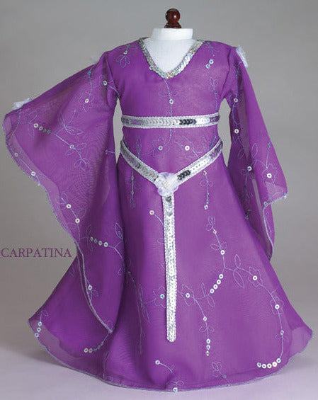 Purple Flower Victorian Doll Outfit - Lg