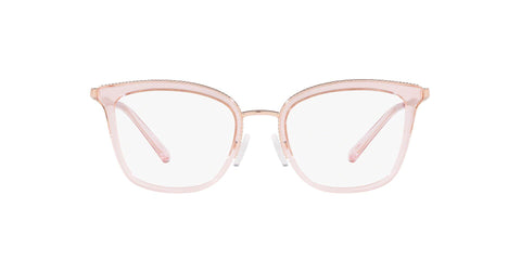 clear and rose gold michael kors glasses