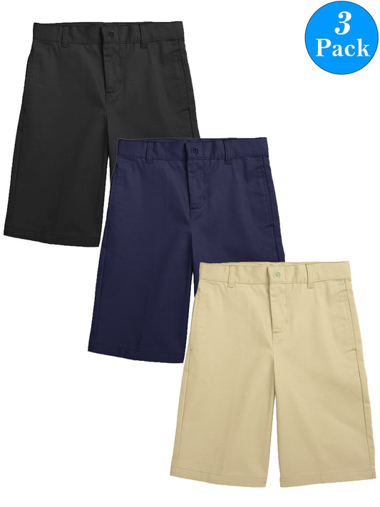 George Boys' School Uniform - Flat Front Pants (Regular, Slim