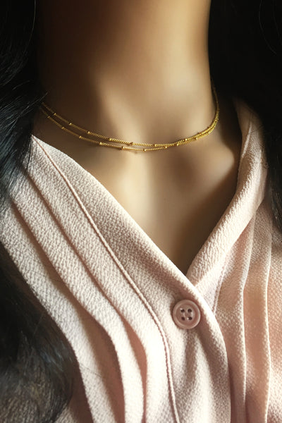 Simplistic Necklace You'll Want To Wear | Delicate Double Strand Necklace | IB Jewelry