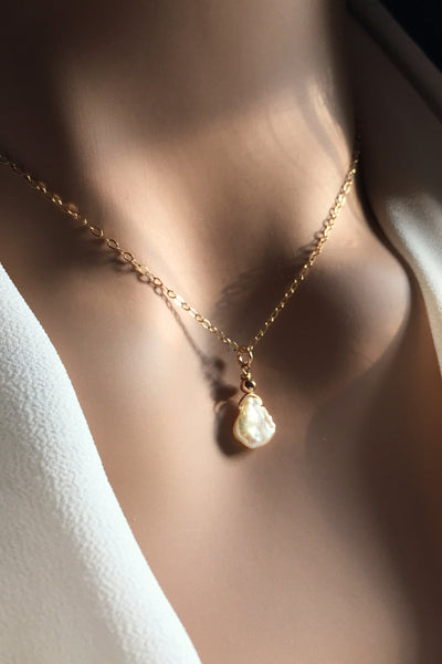 Simplistic Necklace You'll Want To Wear | Organic Pearl Necklace | IB Jewelry