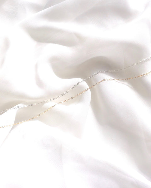 Plain Gold Chain Necklace | Plain Silver Chain Necklace | IB Jewelry