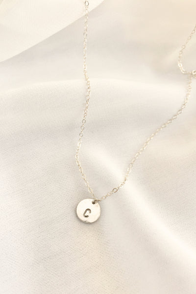 Simplistic Necklace You'll Want To Wear | Personalized Initial Disc Necklace | IB Jewelry