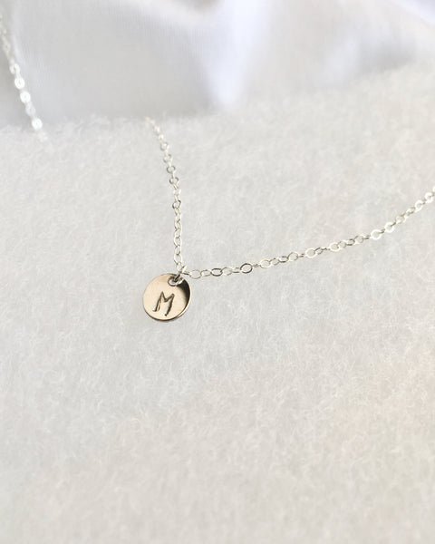 Tiny Initial Necklace | Personalized Mini Initial Necklace | IB Jewelry