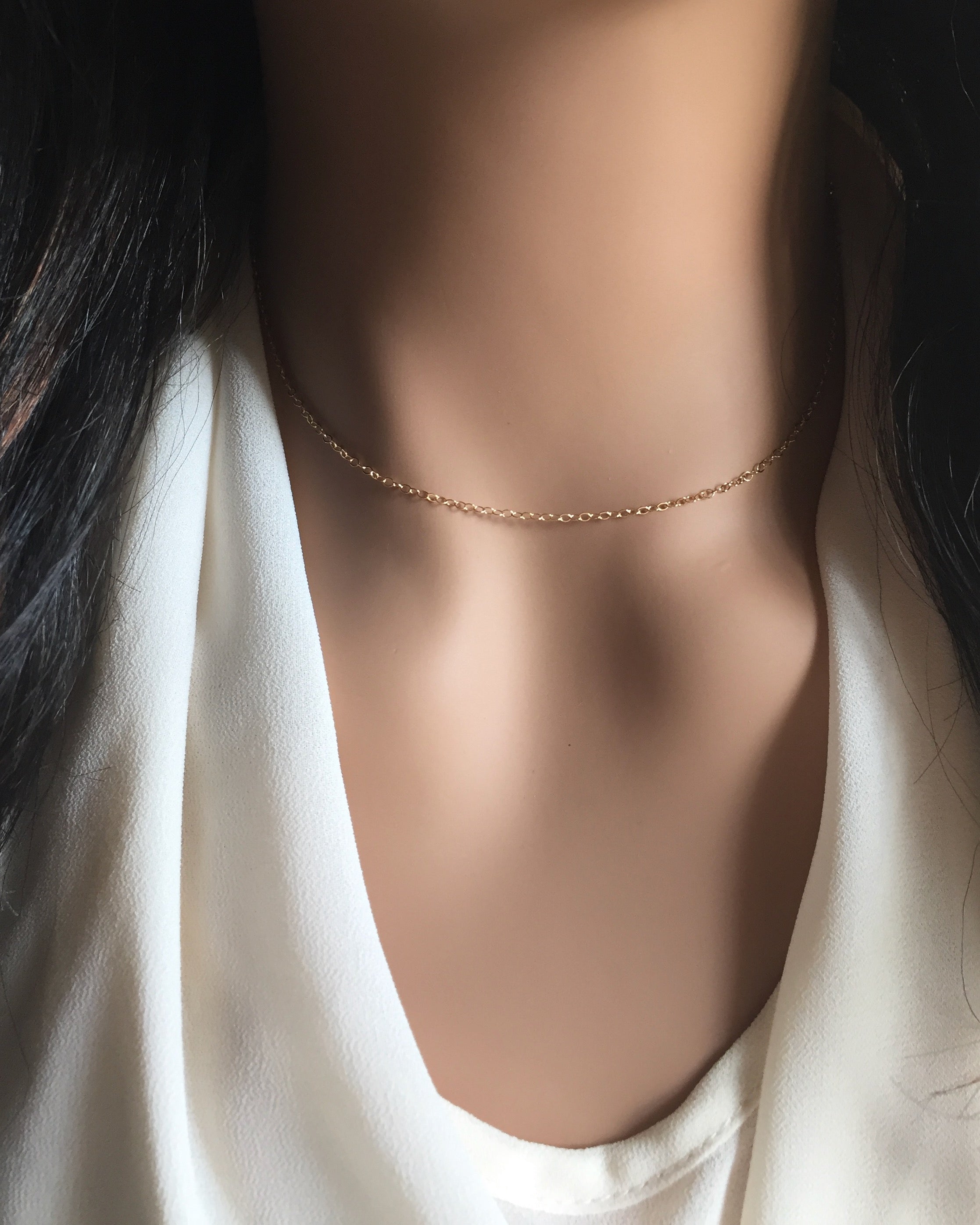 dainty thin necklace chain