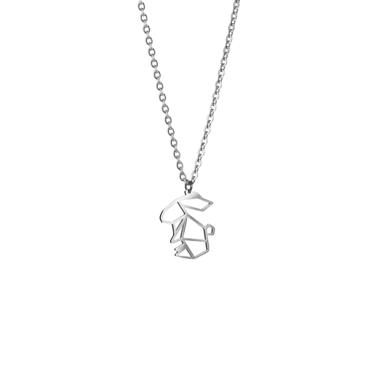 Rabbit Silver Origami Necklace – La Menagerie