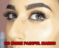 woman using eyeglass nose pads