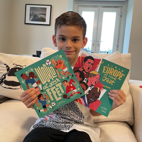 Football books for kids: World At Your Feet and Europe At Your Feet