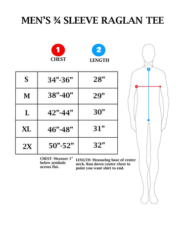 Men's Raglan Size Guide