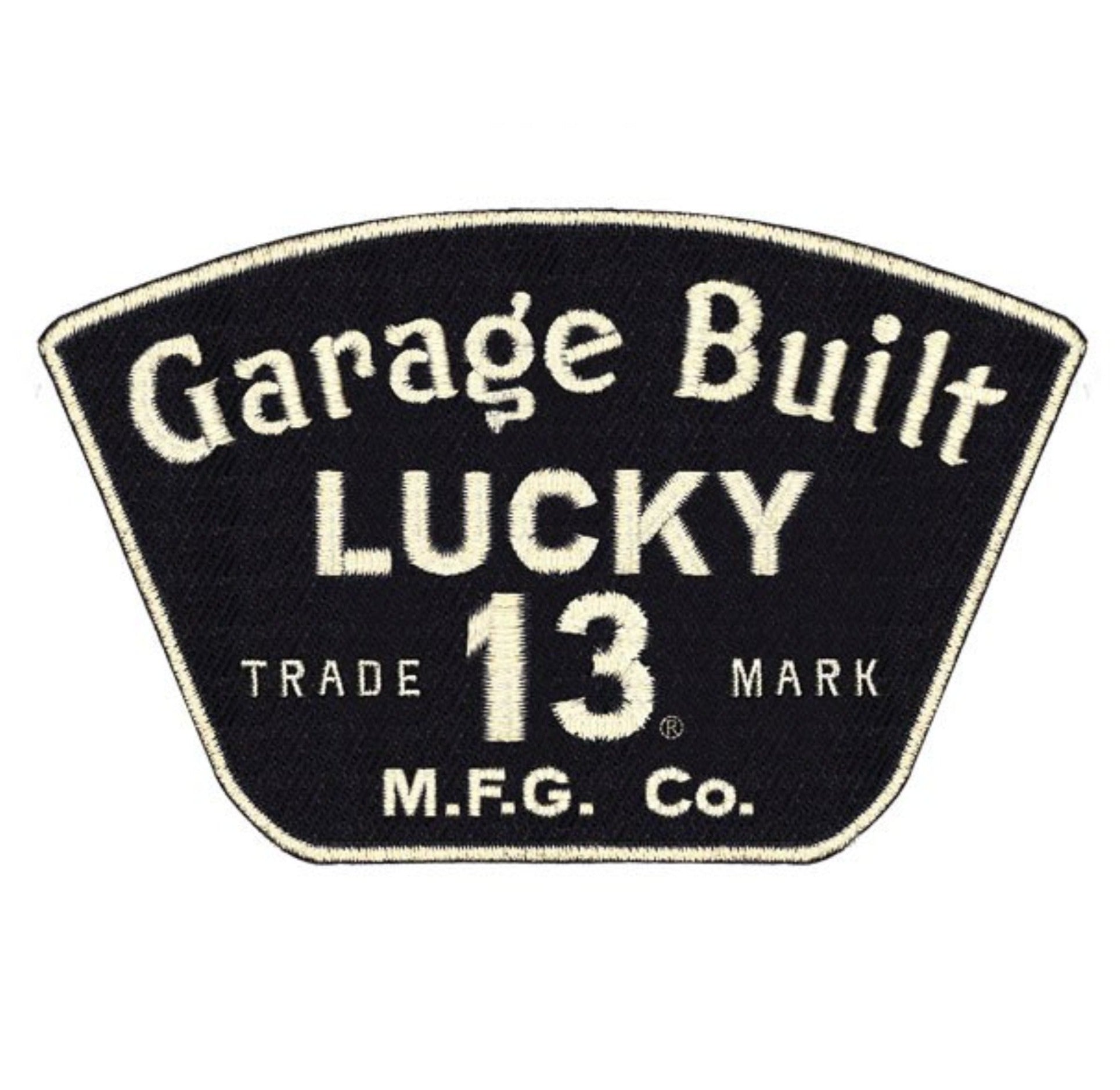 Lucky patch. Lucky 13 Garage. Garage 13 шрифт.